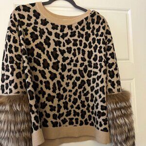 Alice & Olivia Leopard print sweater